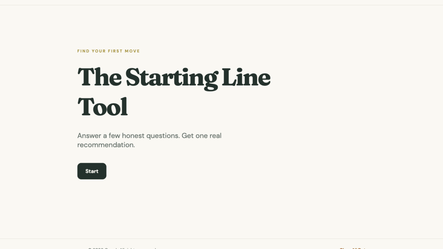 The Starting Line Tool: Find Your Idea in 10 Min!