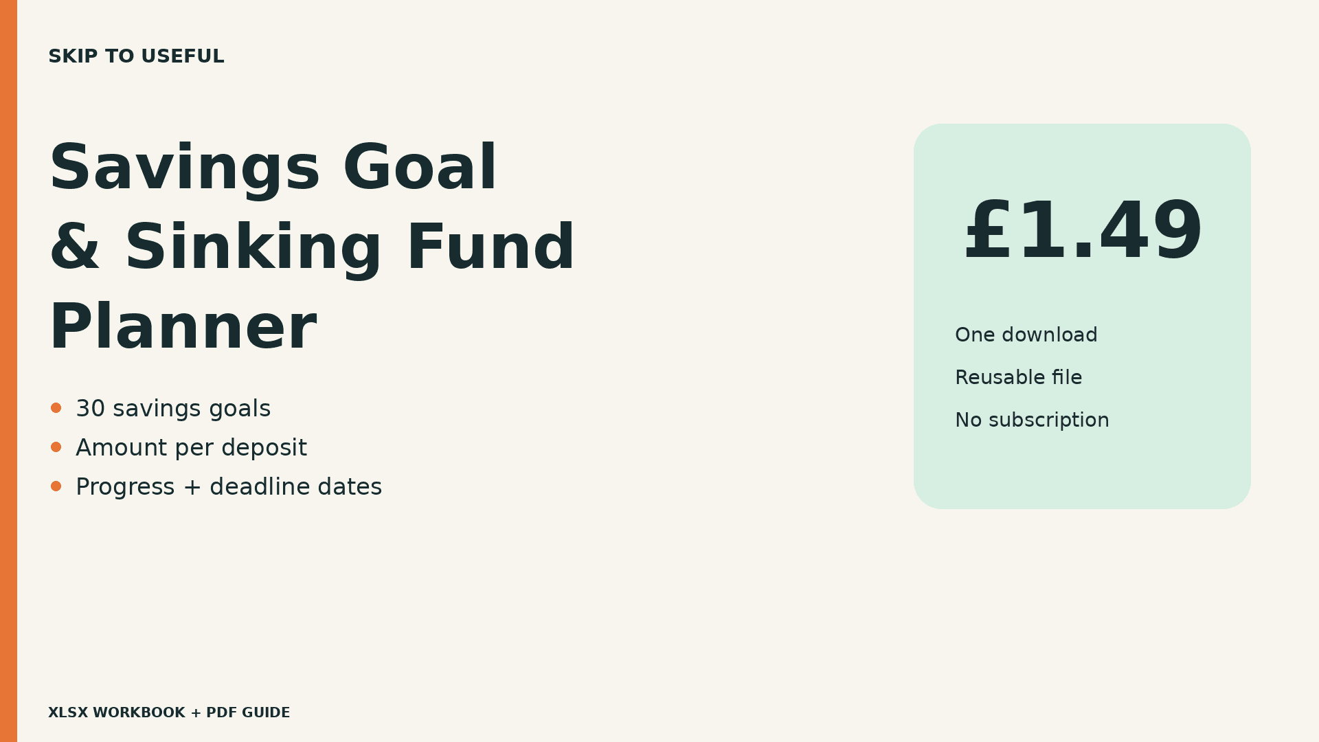 Savings Goal & Sinking Fund Planner