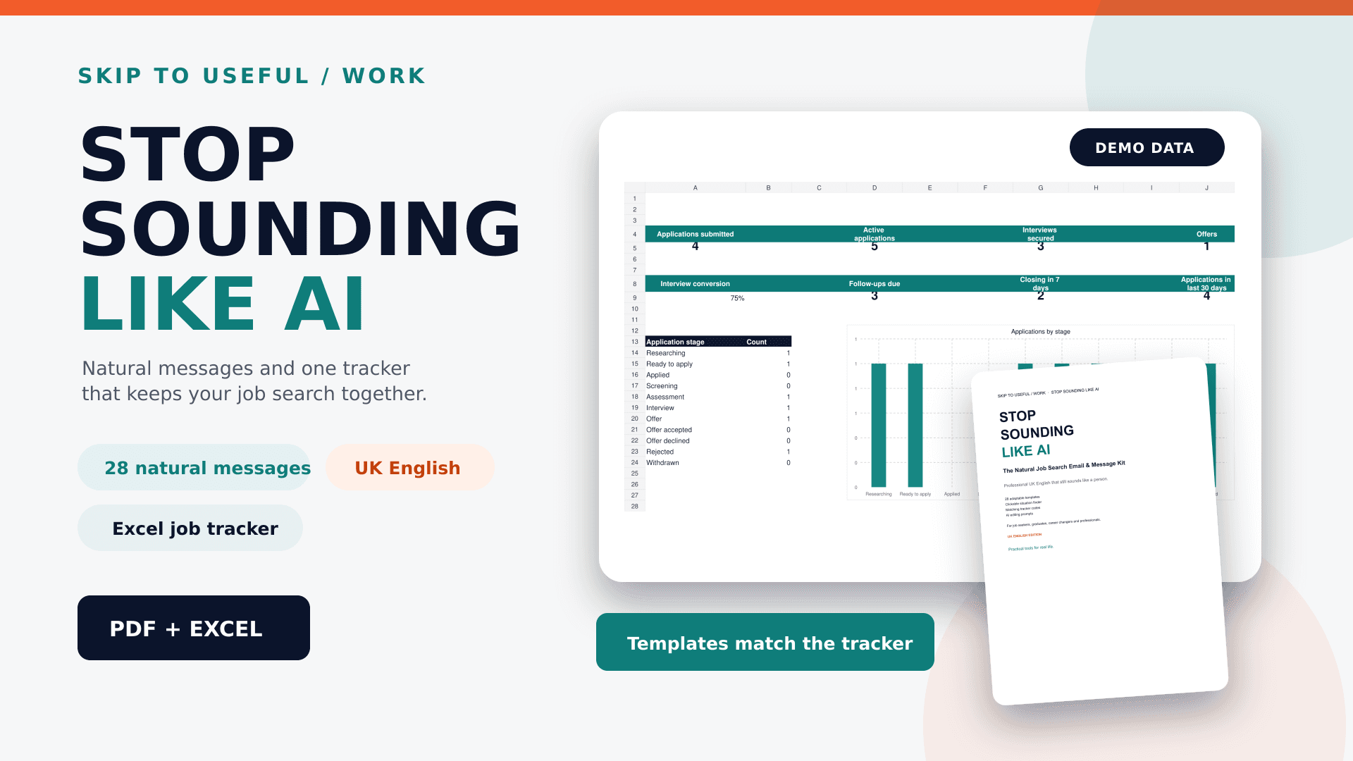 Stop Sounding Like AI: Job Search Kit + Tracker