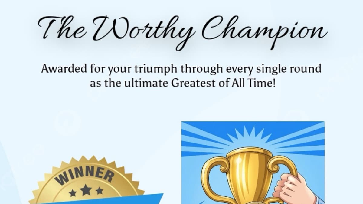 Get Your Winners Certificate 