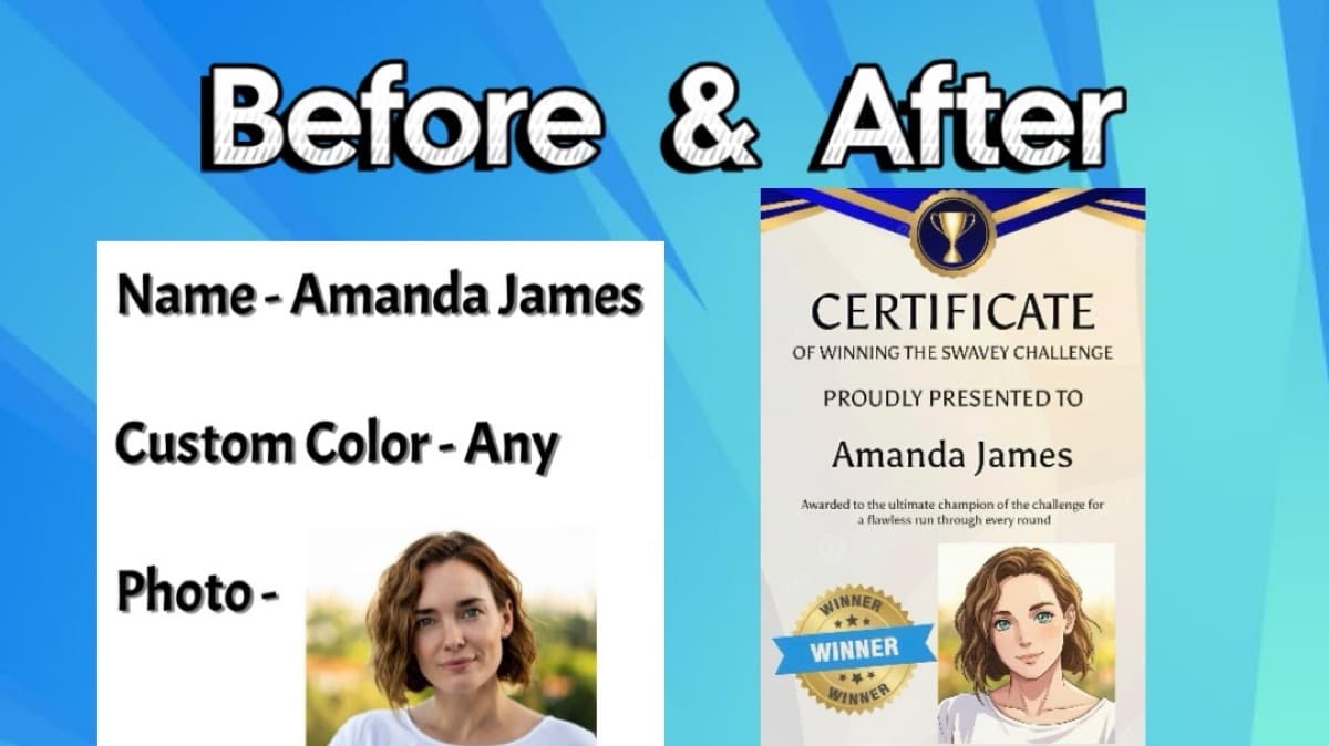 Personalized Winners Certificate 