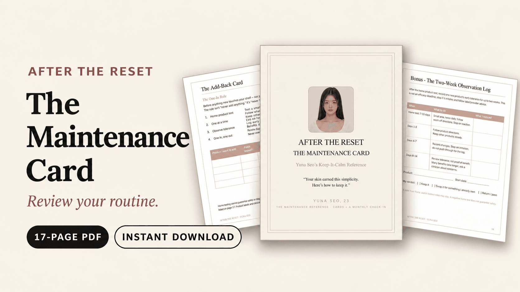 After the Reset: The Maintenance Card