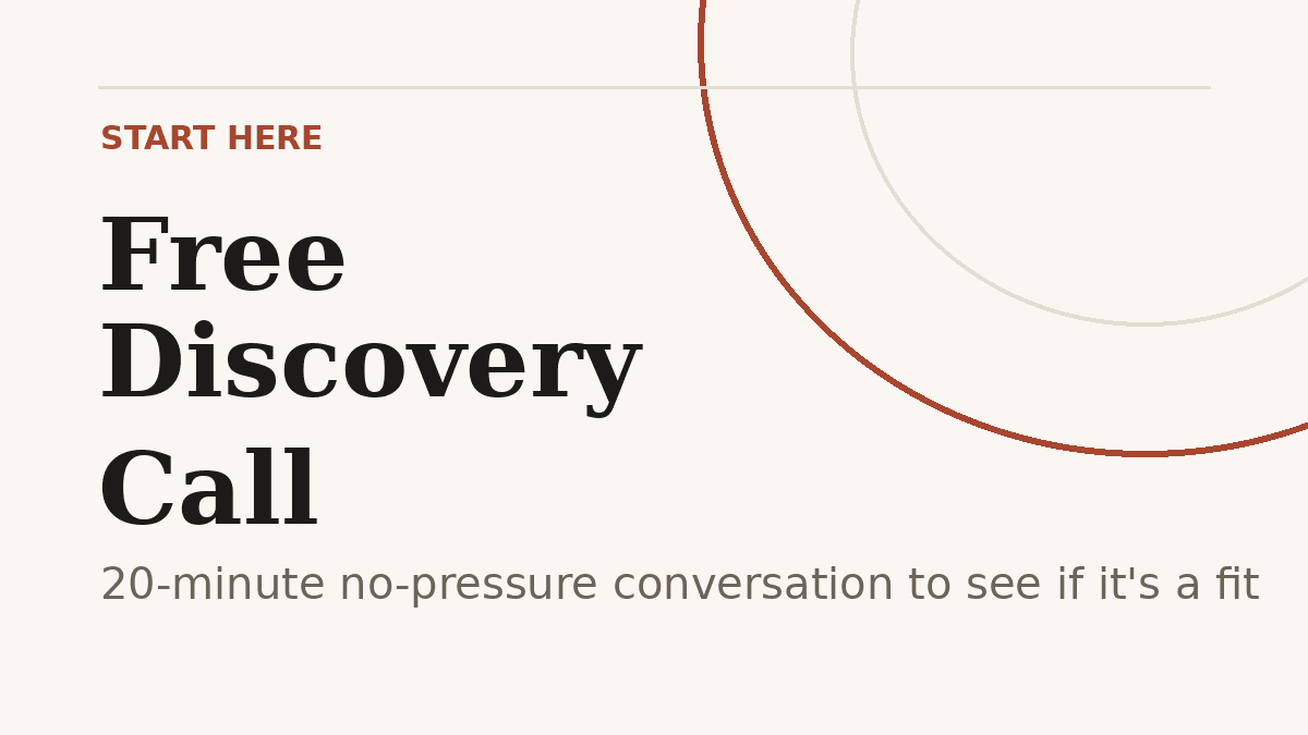Free Discovery Call · 20 minutes