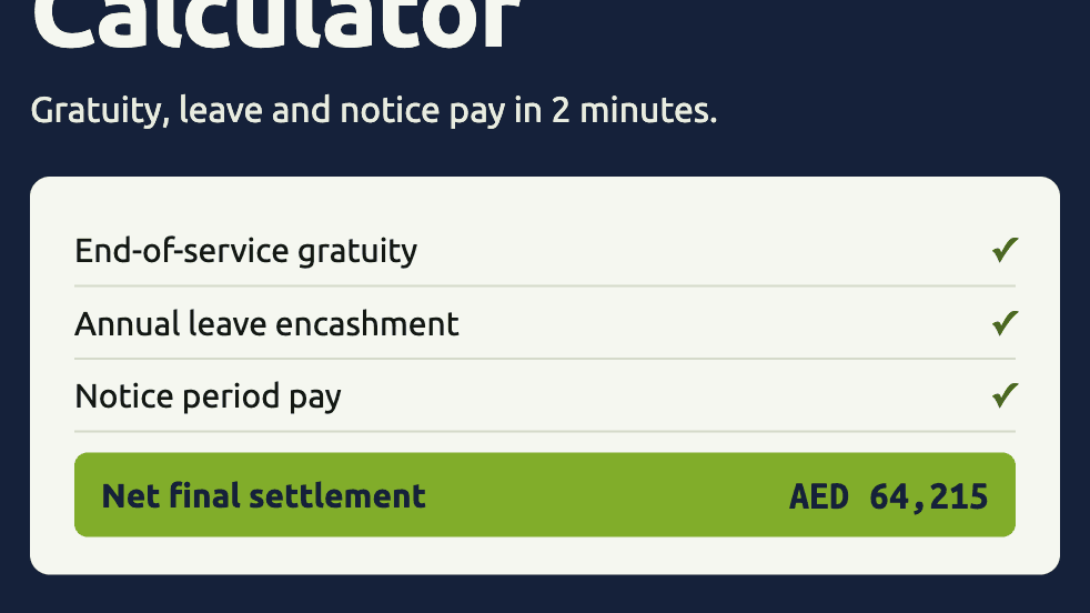 UAE Final Settlement Calculator