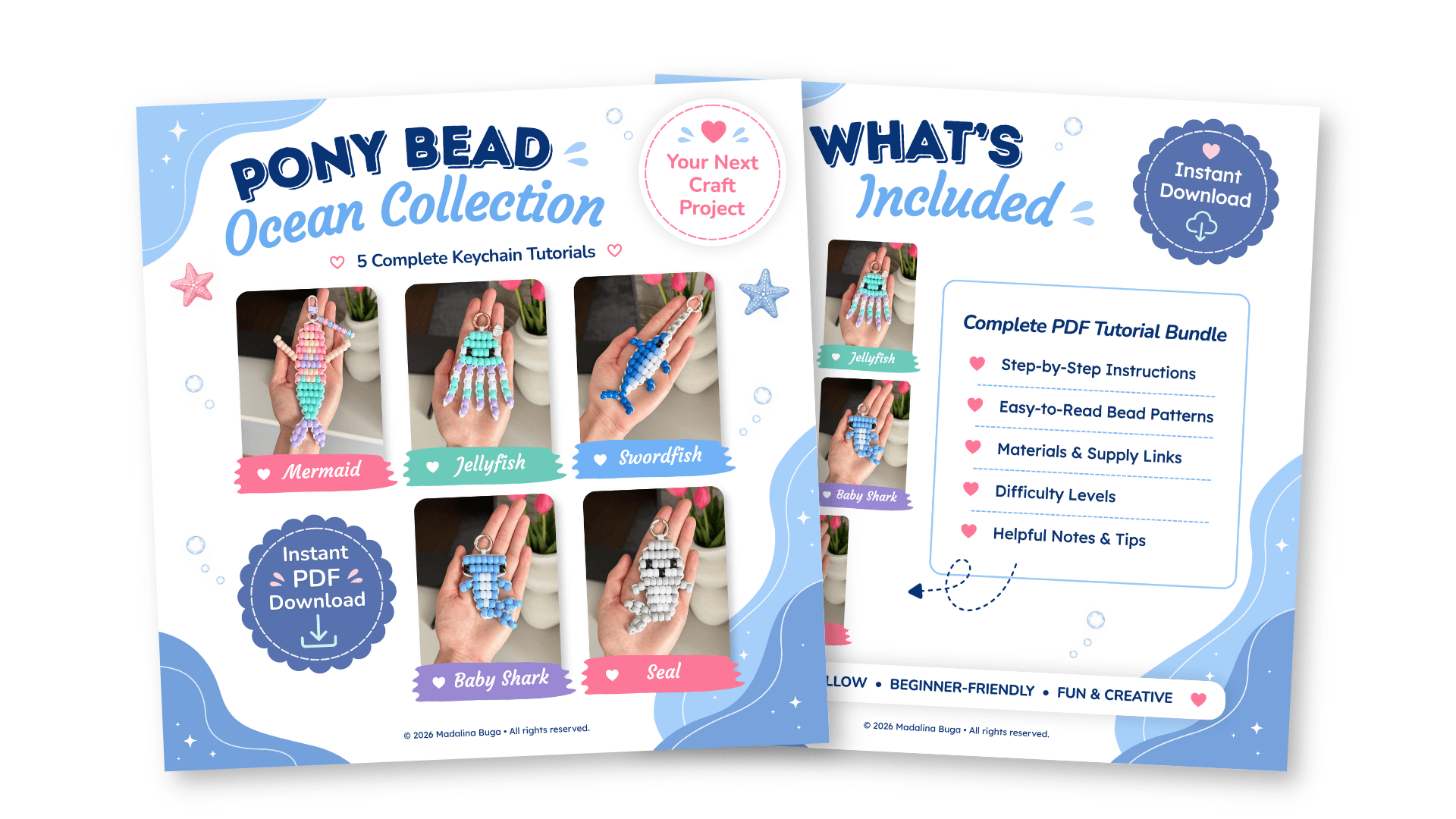 Pony Bead Bundle - Ocean Collection 🦀