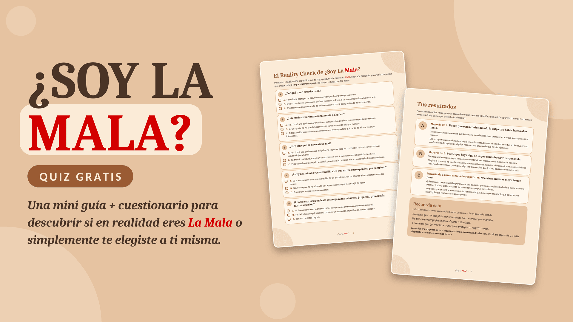 ¿SOY LA MALA? QUIZ GRATIS