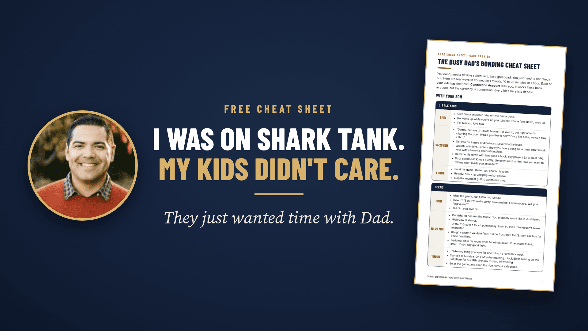 The Distracted Dad: Free Bonding Cheat Sheet
