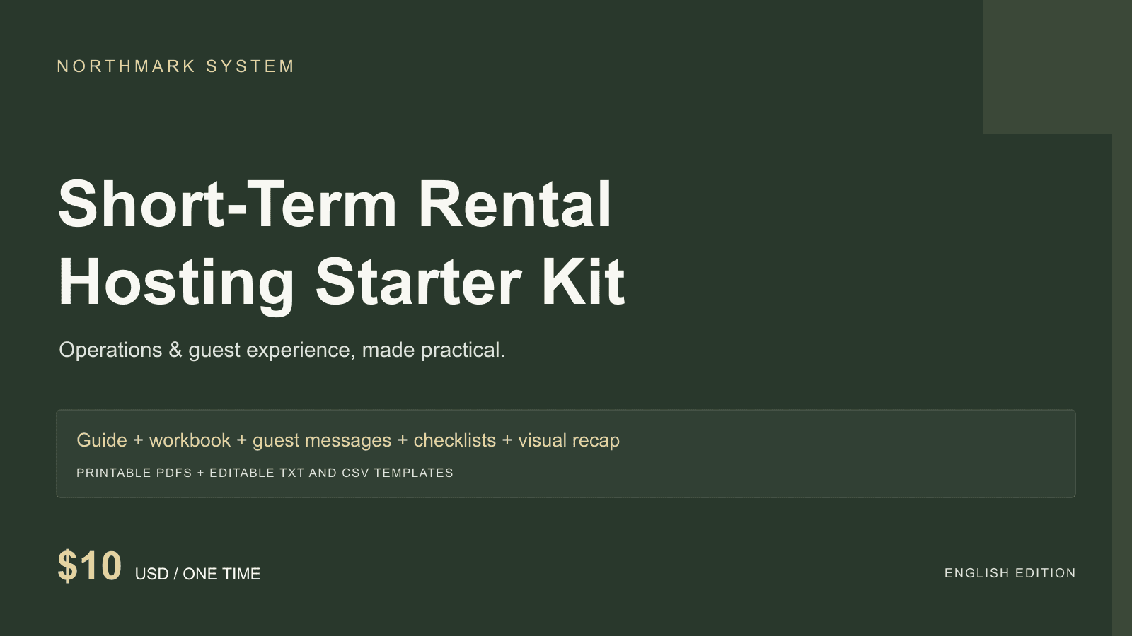 Short-Term Rental Hosting Starter Kit