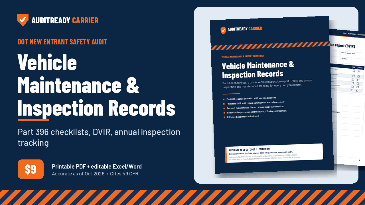 Vehicle Maintenance & Inspection Records