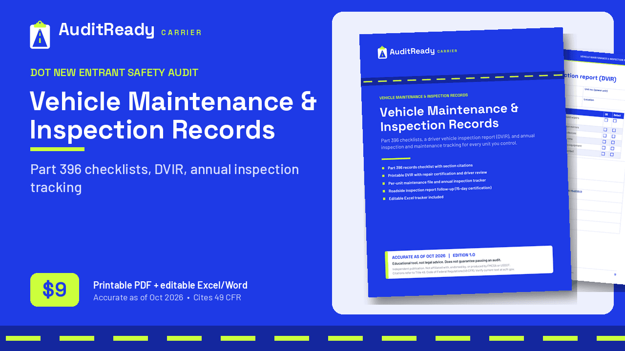 Vehicle Maintenance & Inspection Records