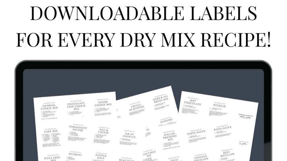 Dry Mix Pantry Labels
