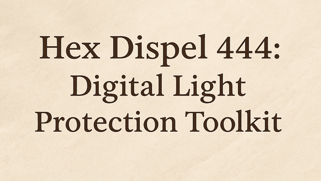 Hex Dispel 444: Digital Light Protection Toolkit