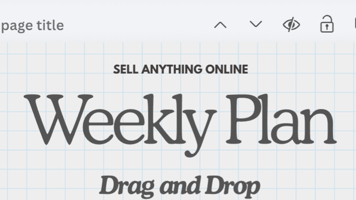 Weekly Plan Template