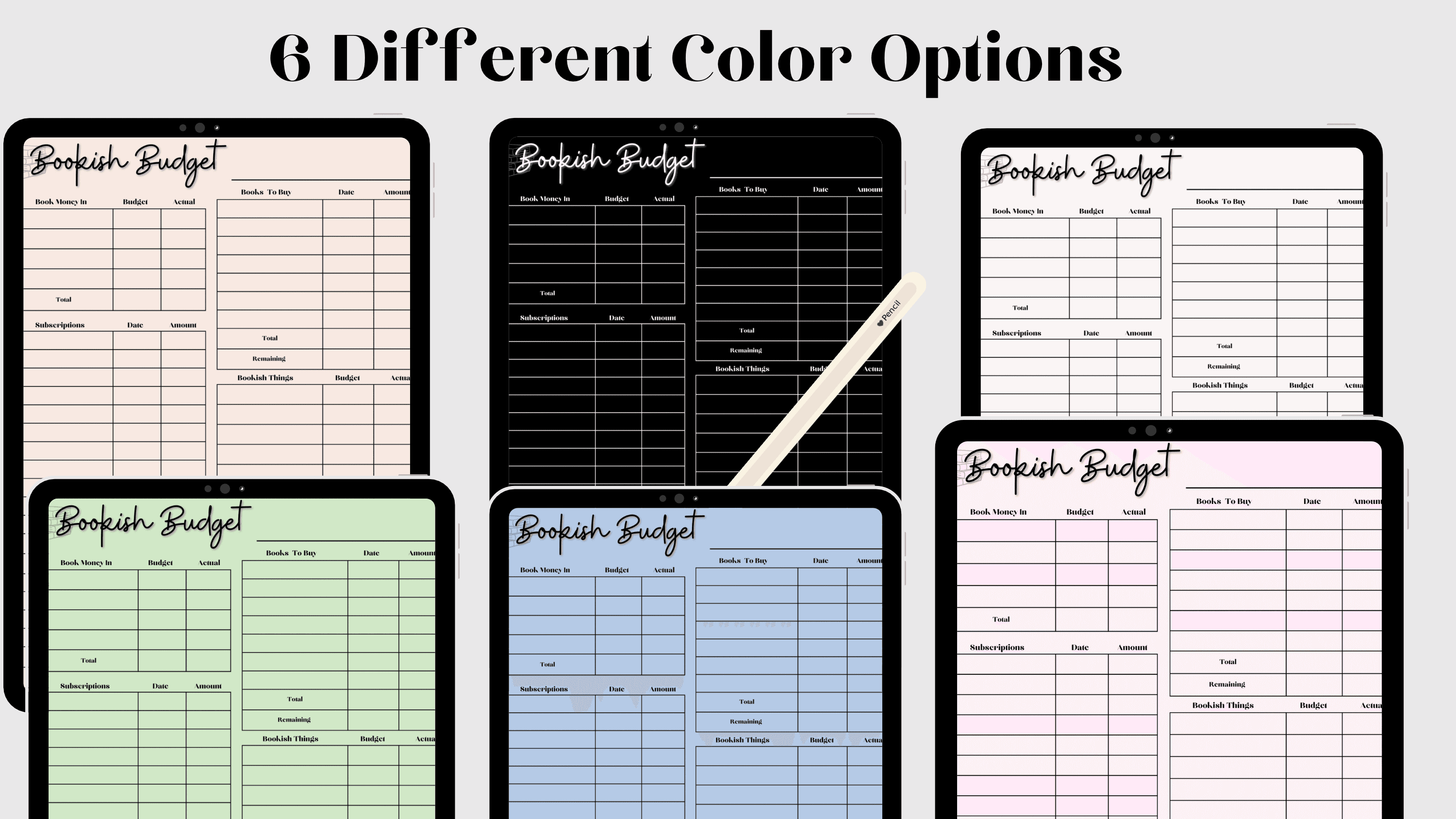 The Bookish Budget Template