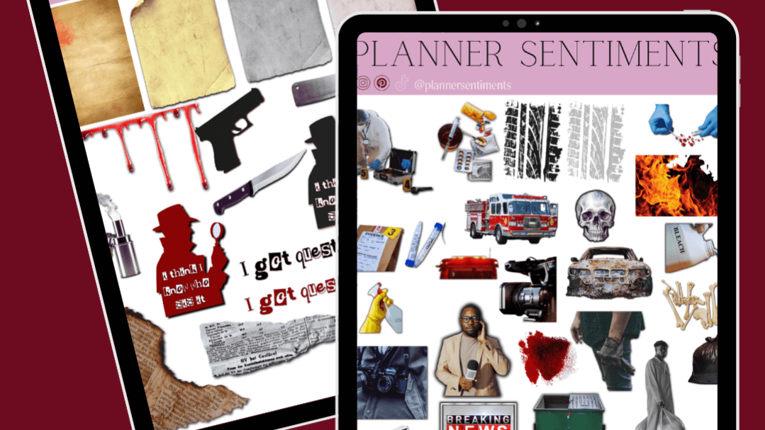 Crime Fiction 2025 Bookish Digital Stickers