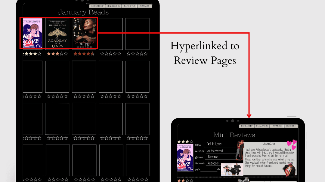 Everything Bookish Digital Journal Mini -dark mode