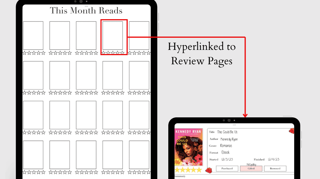 Bookish Sentiments Digital Reading Journal (long)