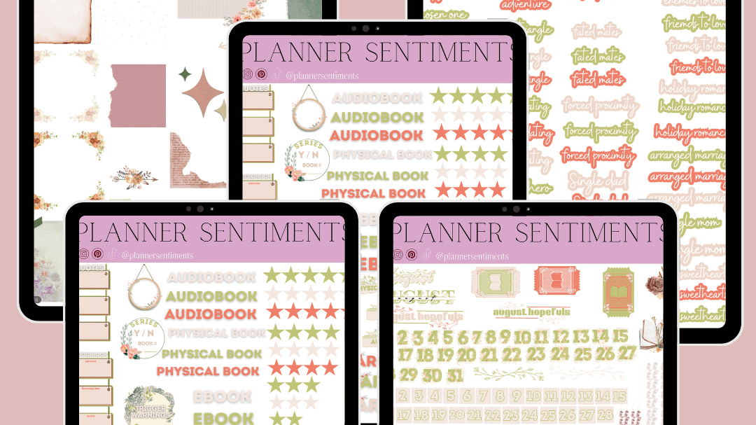 Get Your August Bookish Digital Stickers Now!
