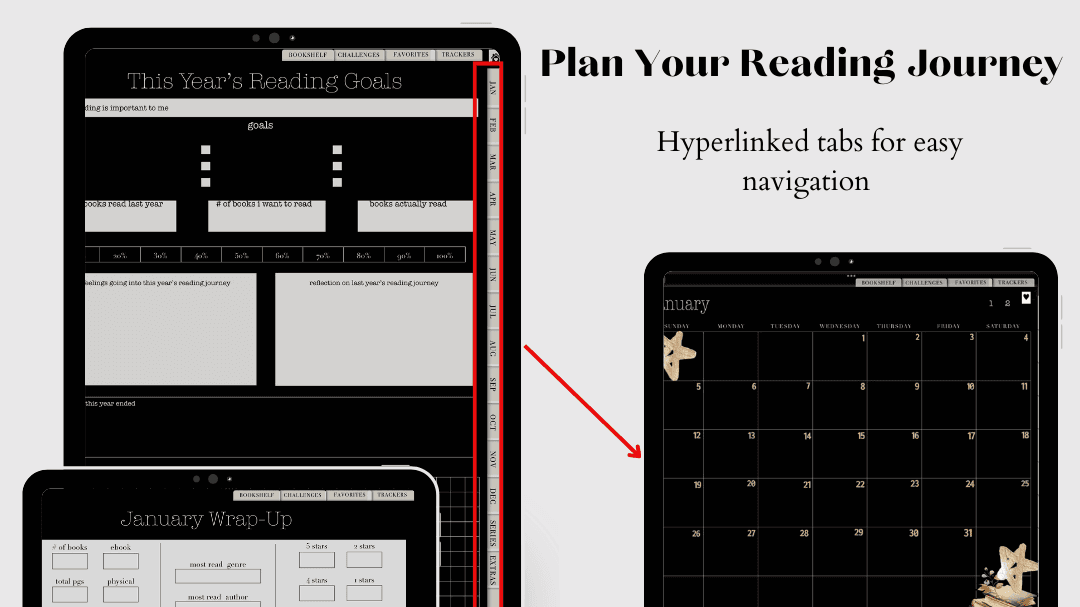 Everything Bookish Reading Journal (long- dark)