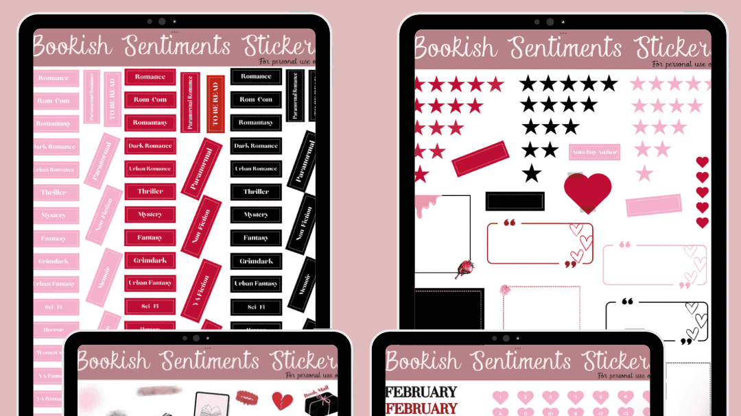 Get Your Bookish Valentine Digital Stickers Now!