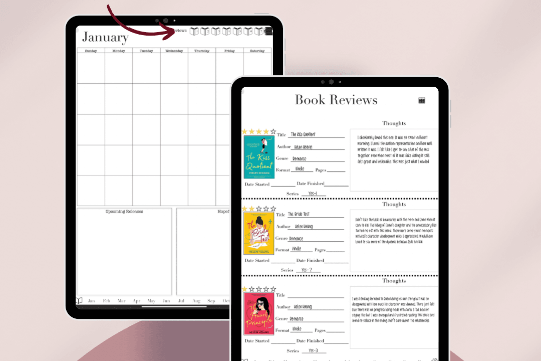 Bookish Sentiments Digital Reading Journal