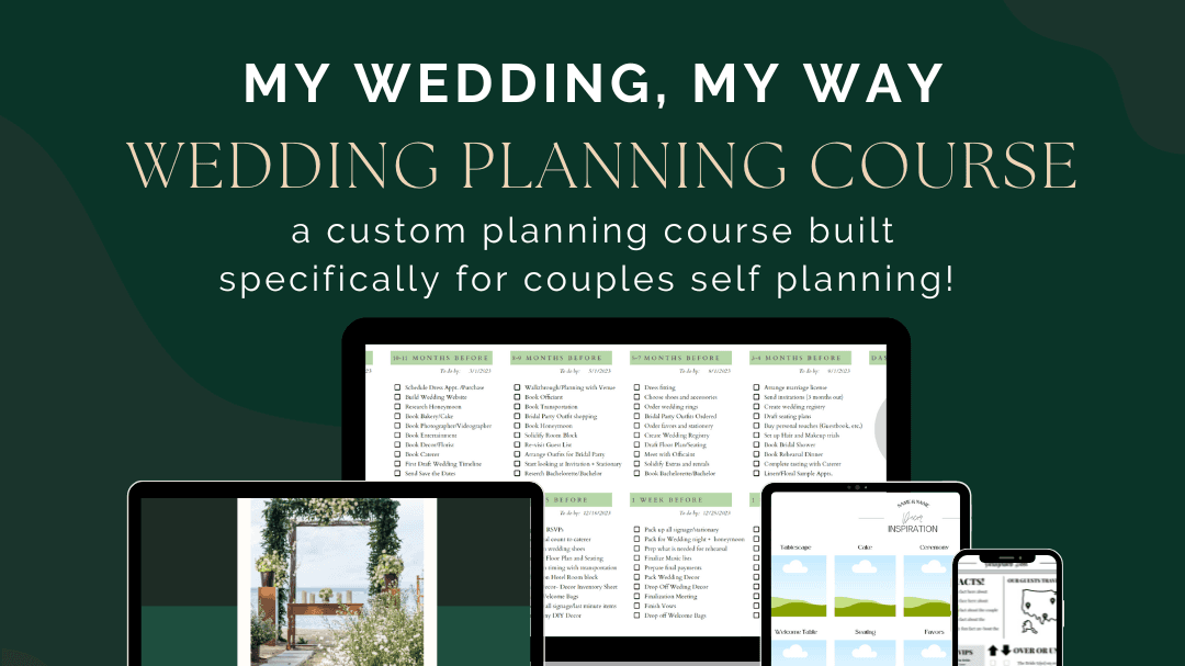 MY WEDDING, MY WAY Wedding Planning Course