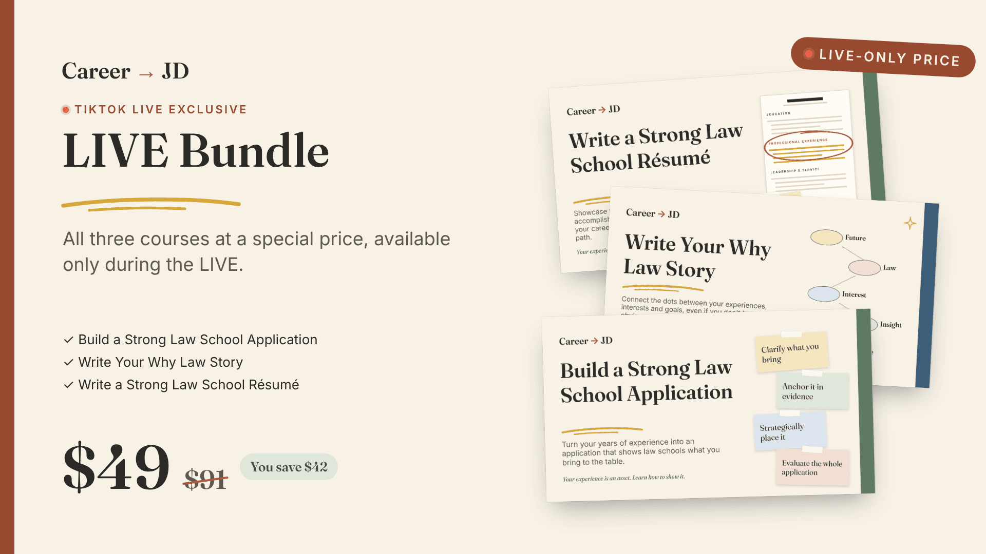 Career → JD LIVE Bundle