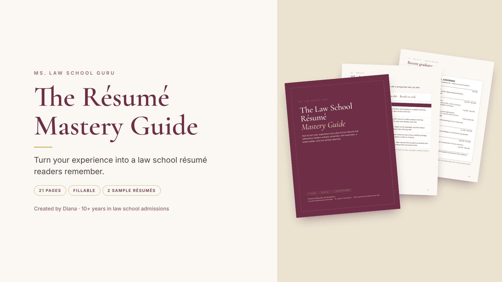 The Law School Resume Mastery Guide