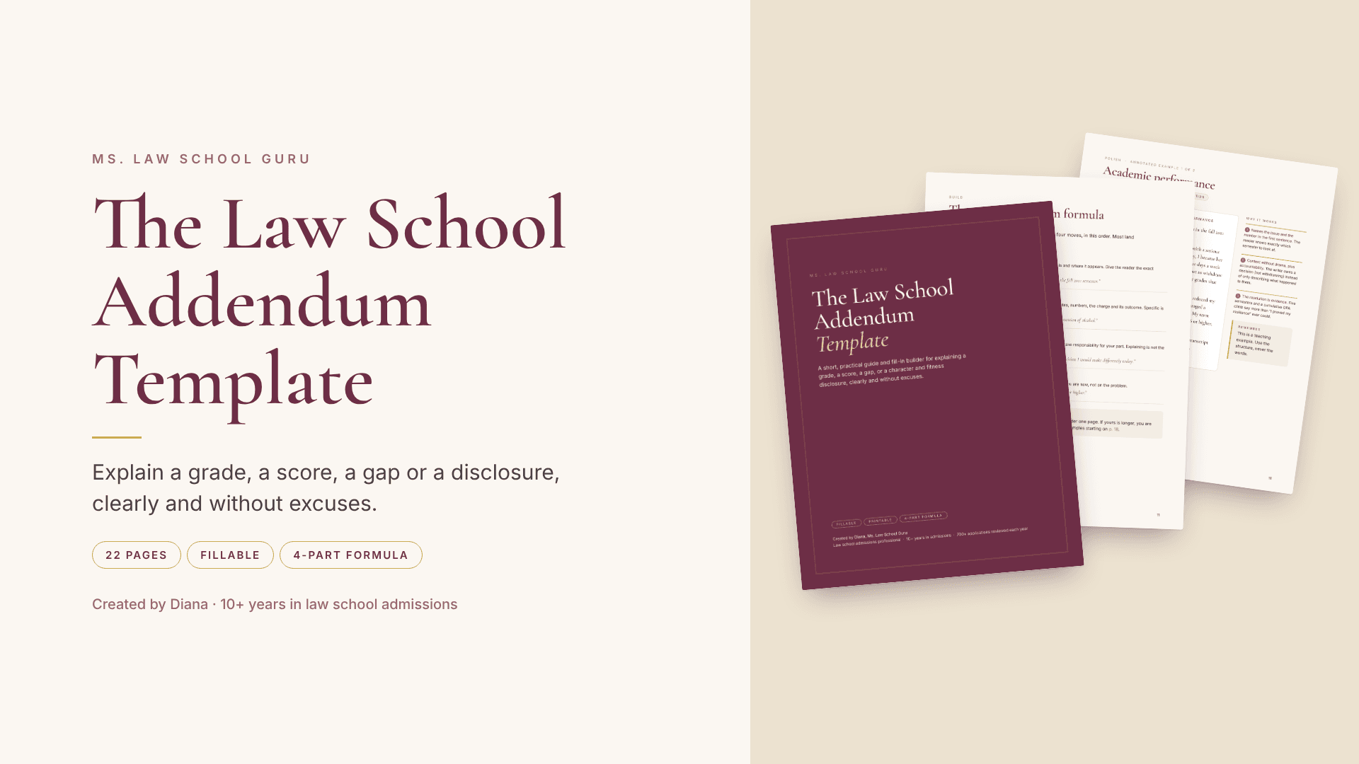 The Law School Addendum Template