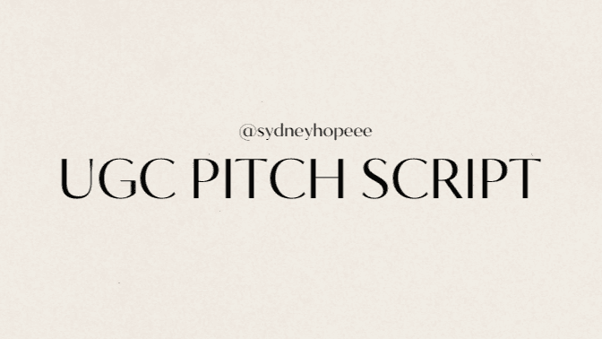 Download my UGC pitch script now!
