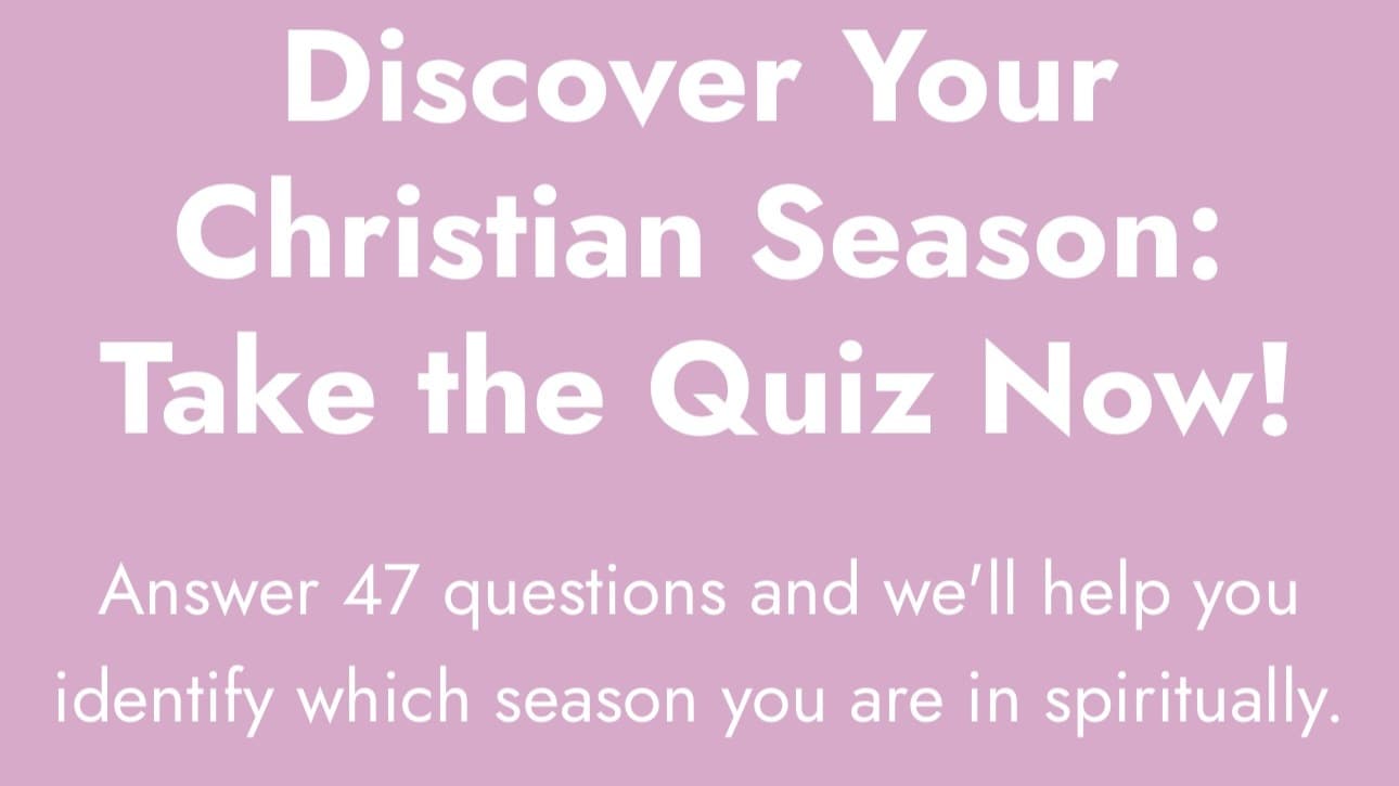 Get Access to the Christian Seasons Quiz!