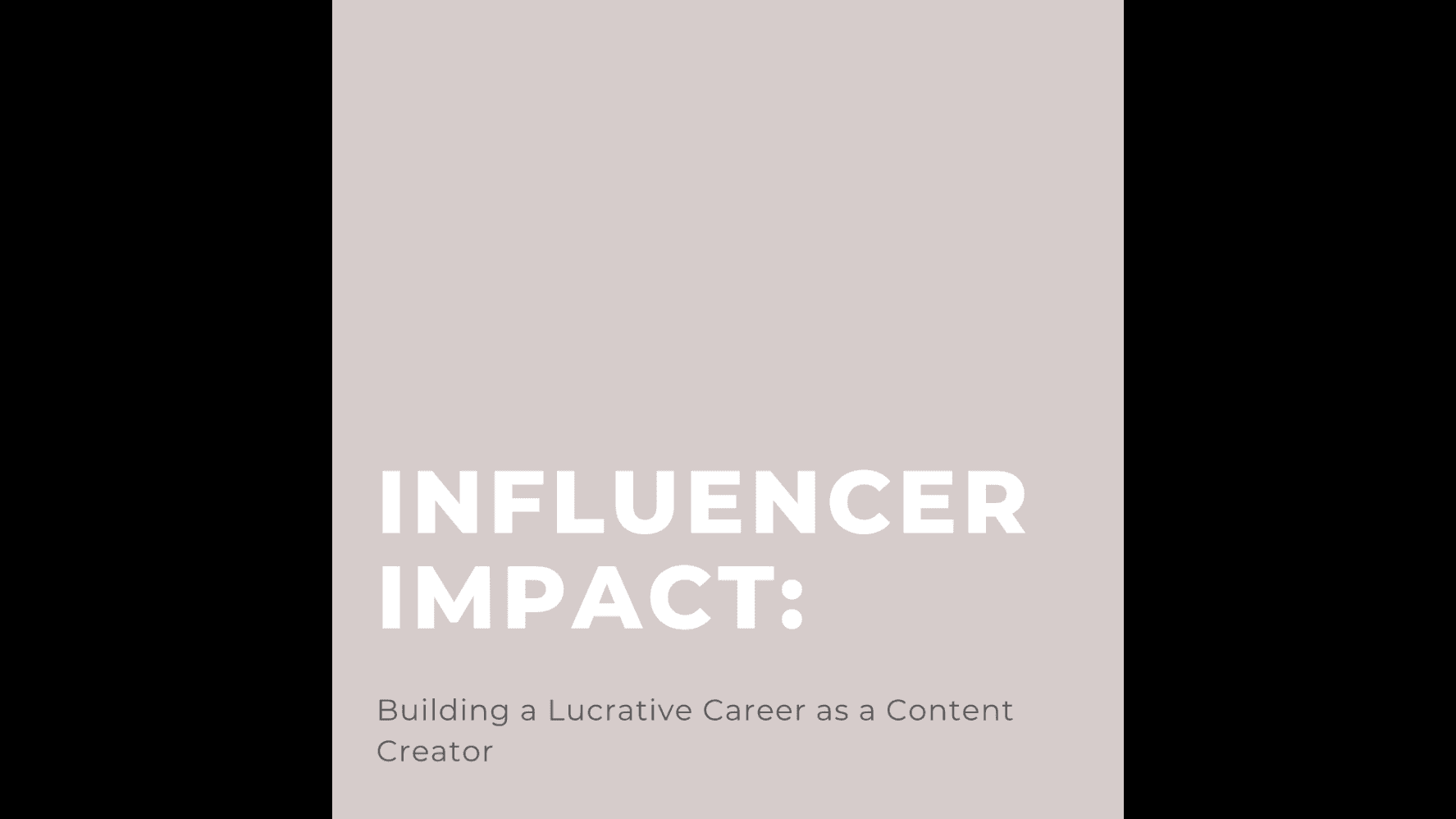 Influencer Impact: Ebook and Workbook
