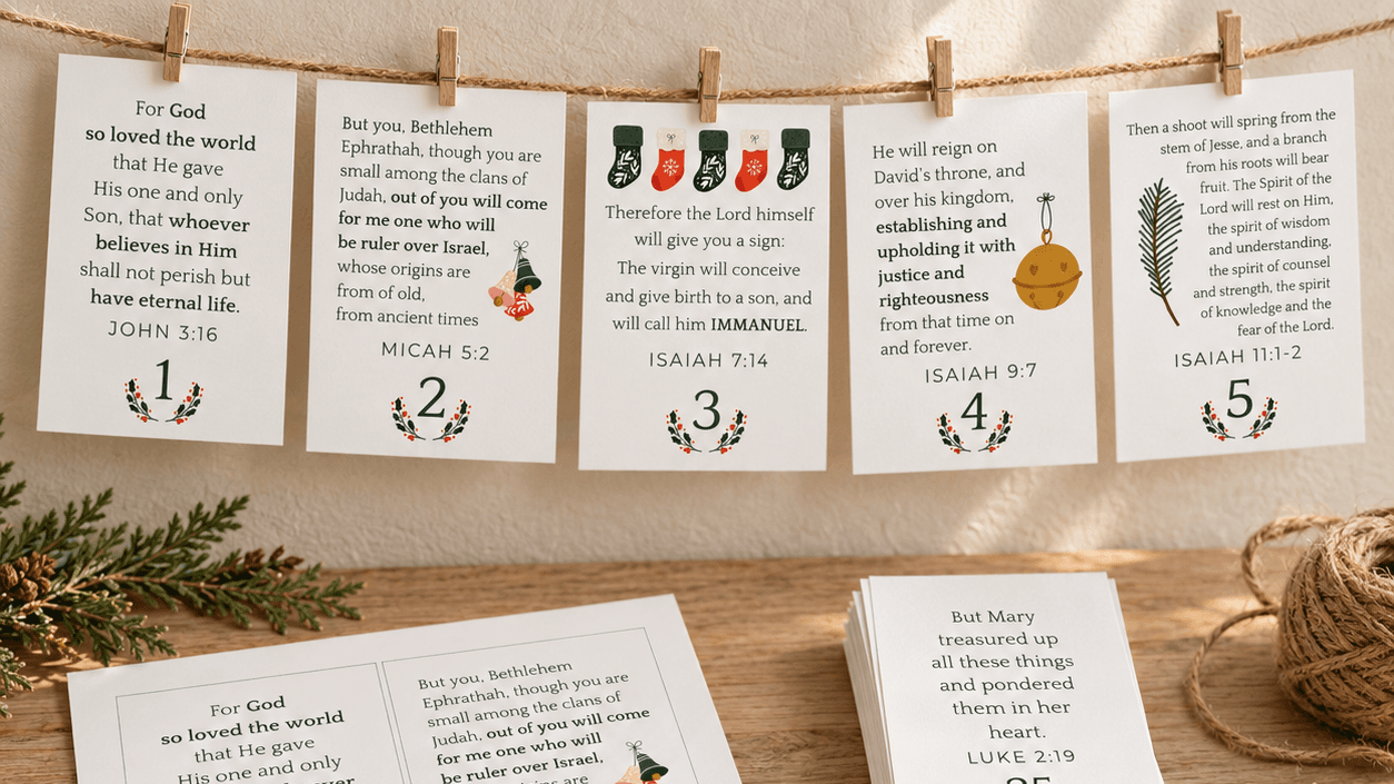 Printable Advent Scripture Cards