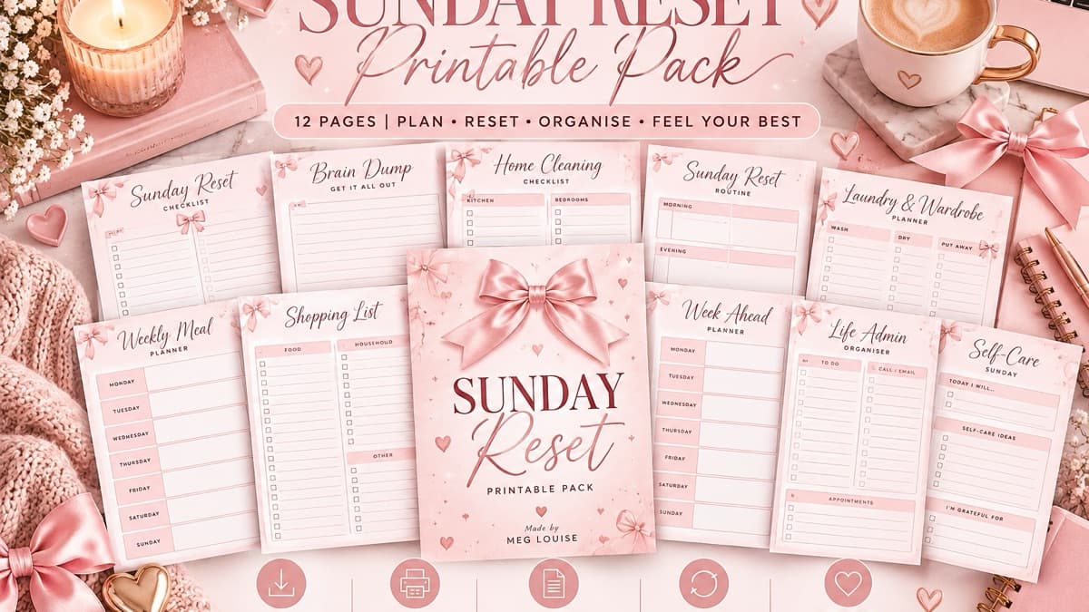 Printable Sunday Reset