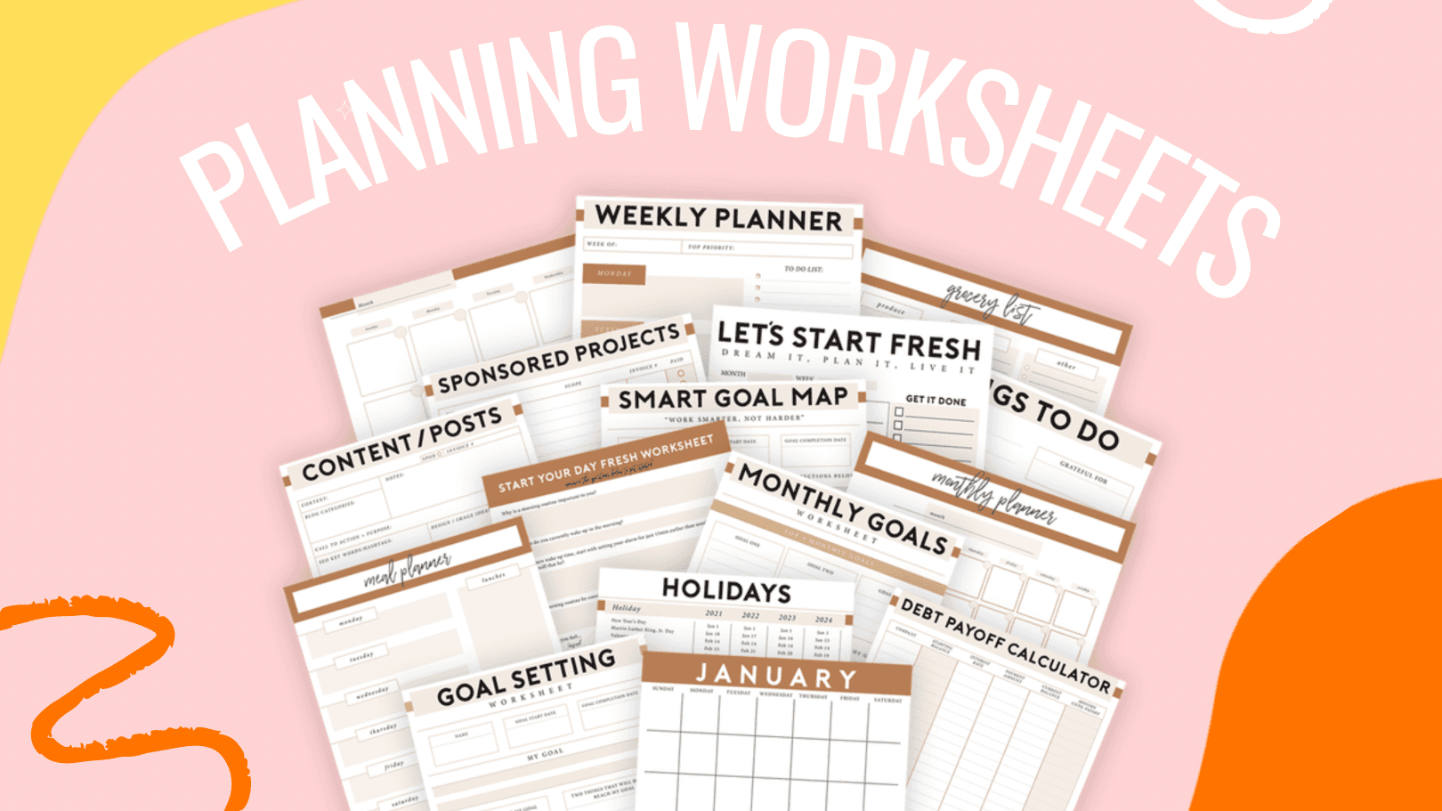 Get "An Organized Life" Planning Worksheets Now!