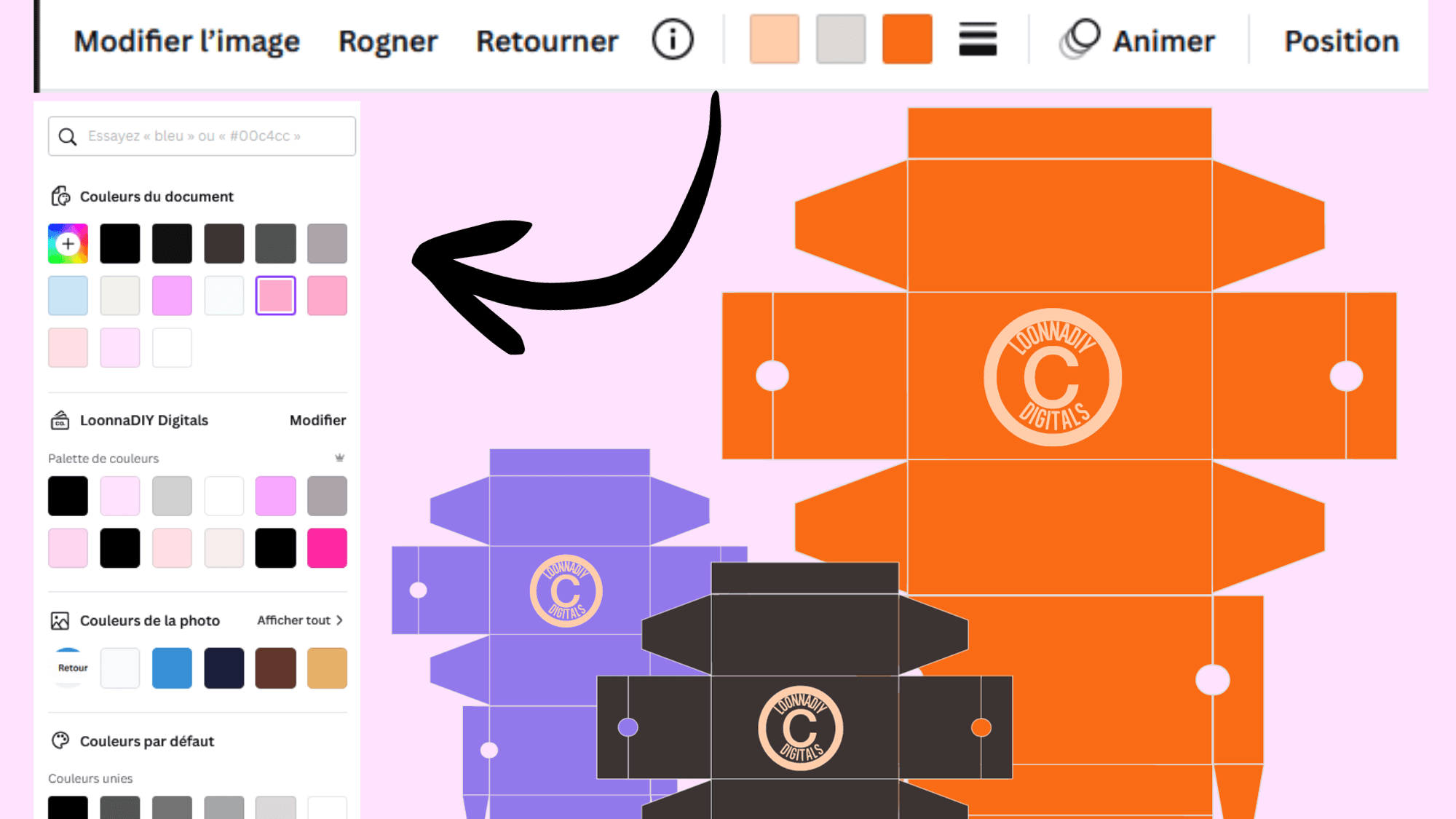 Template de Mini Boîte à Chaussures