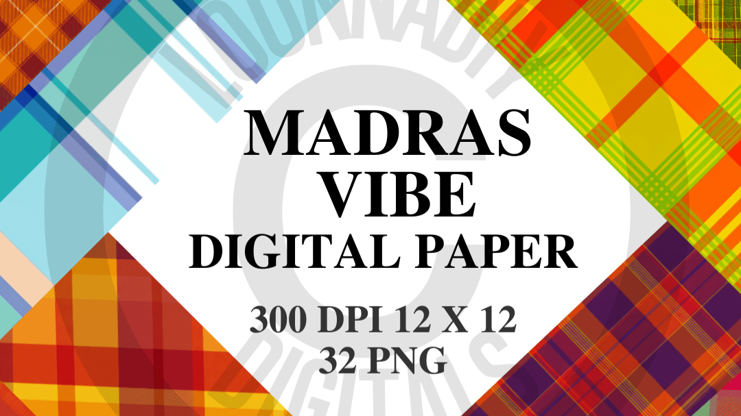 Madras Vibe – 32 Digital Papers | 12x12 in