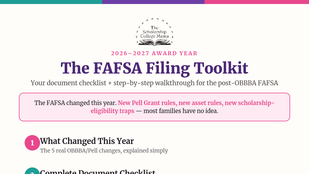 THE FAFSA FILING TOOLKIT!
