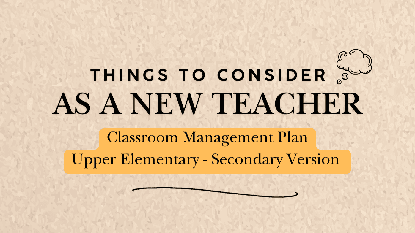 Things to Consider as a New Teacher (Secondary)