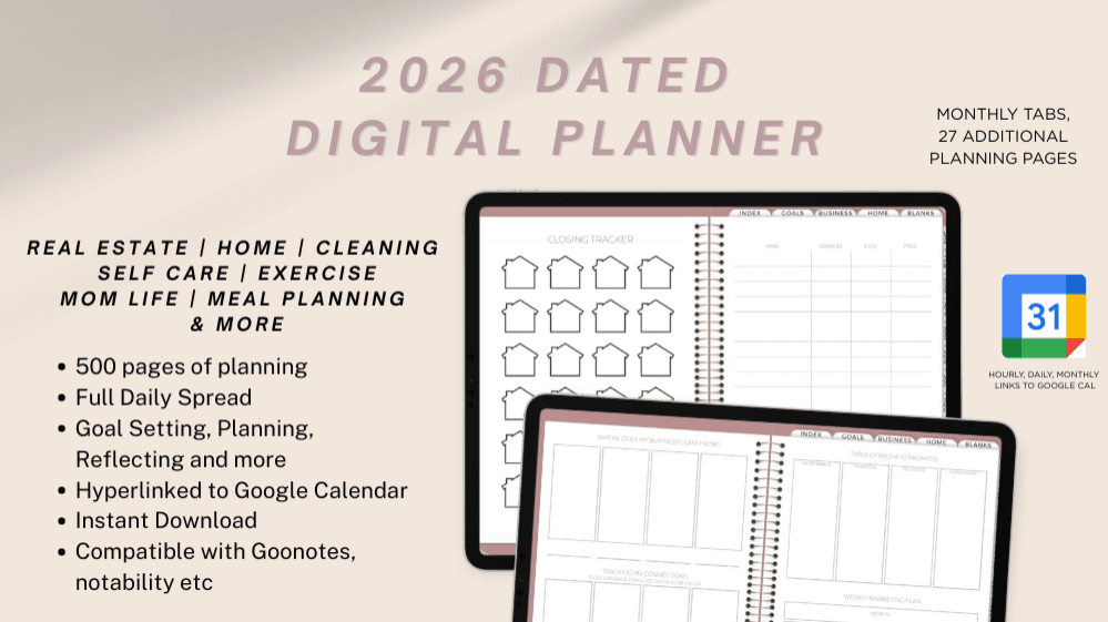 Digital Dated 2026 Planner