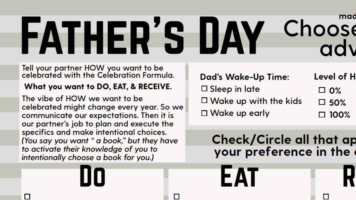 Father's Day Choose Your Own Adventure