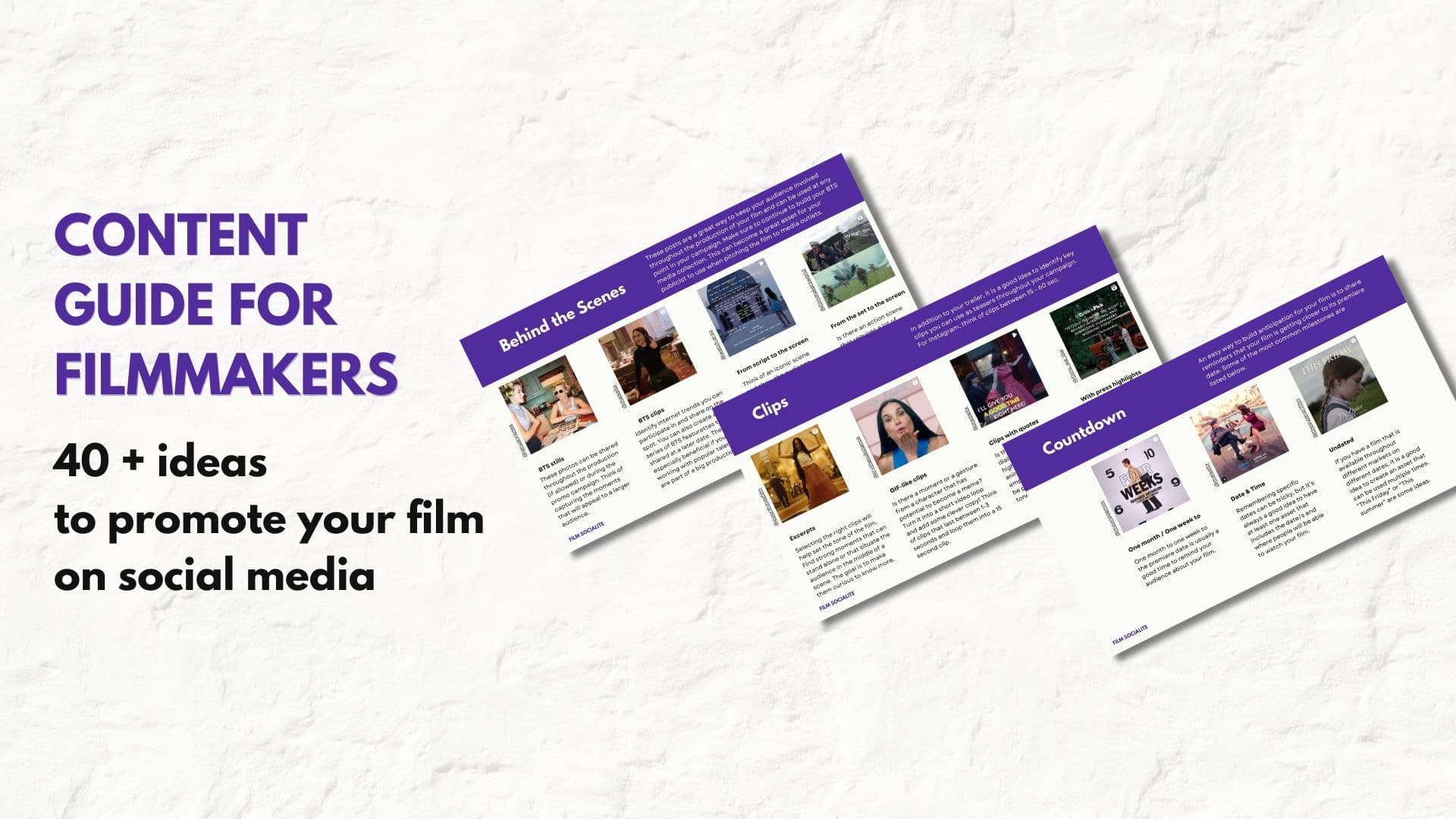 Social media content guide for filmmakers
