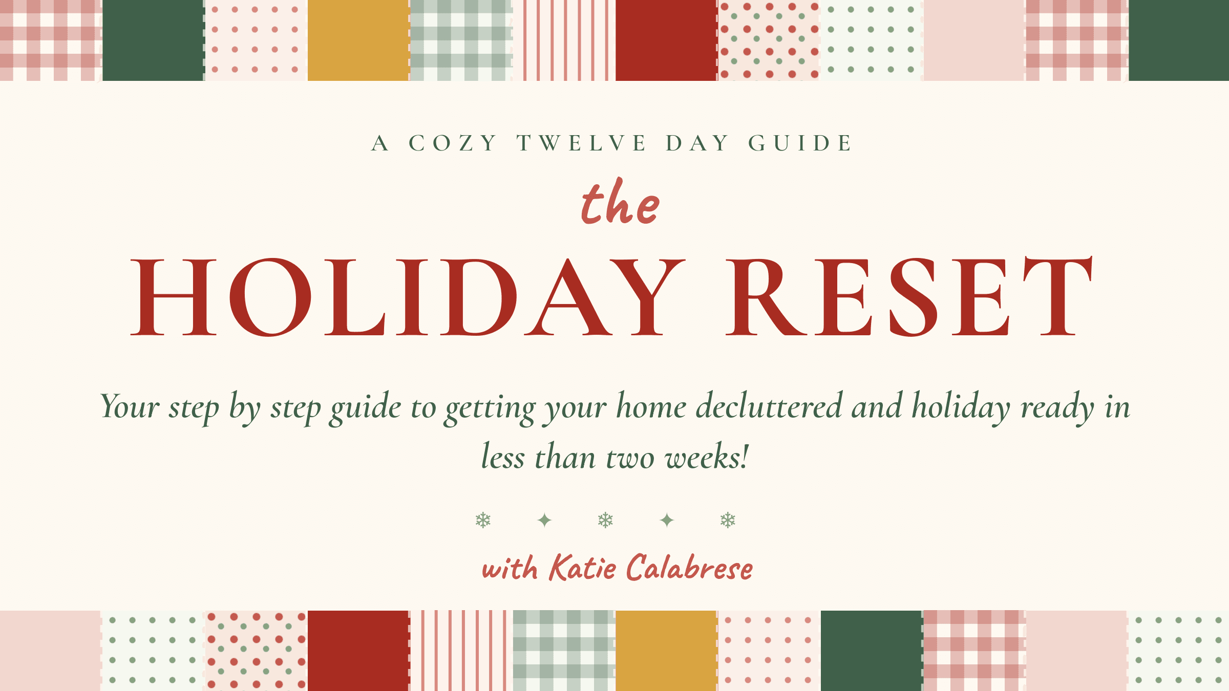 The Holiday Reset