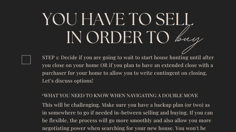 Guide: Navigating a Double Move Checklist