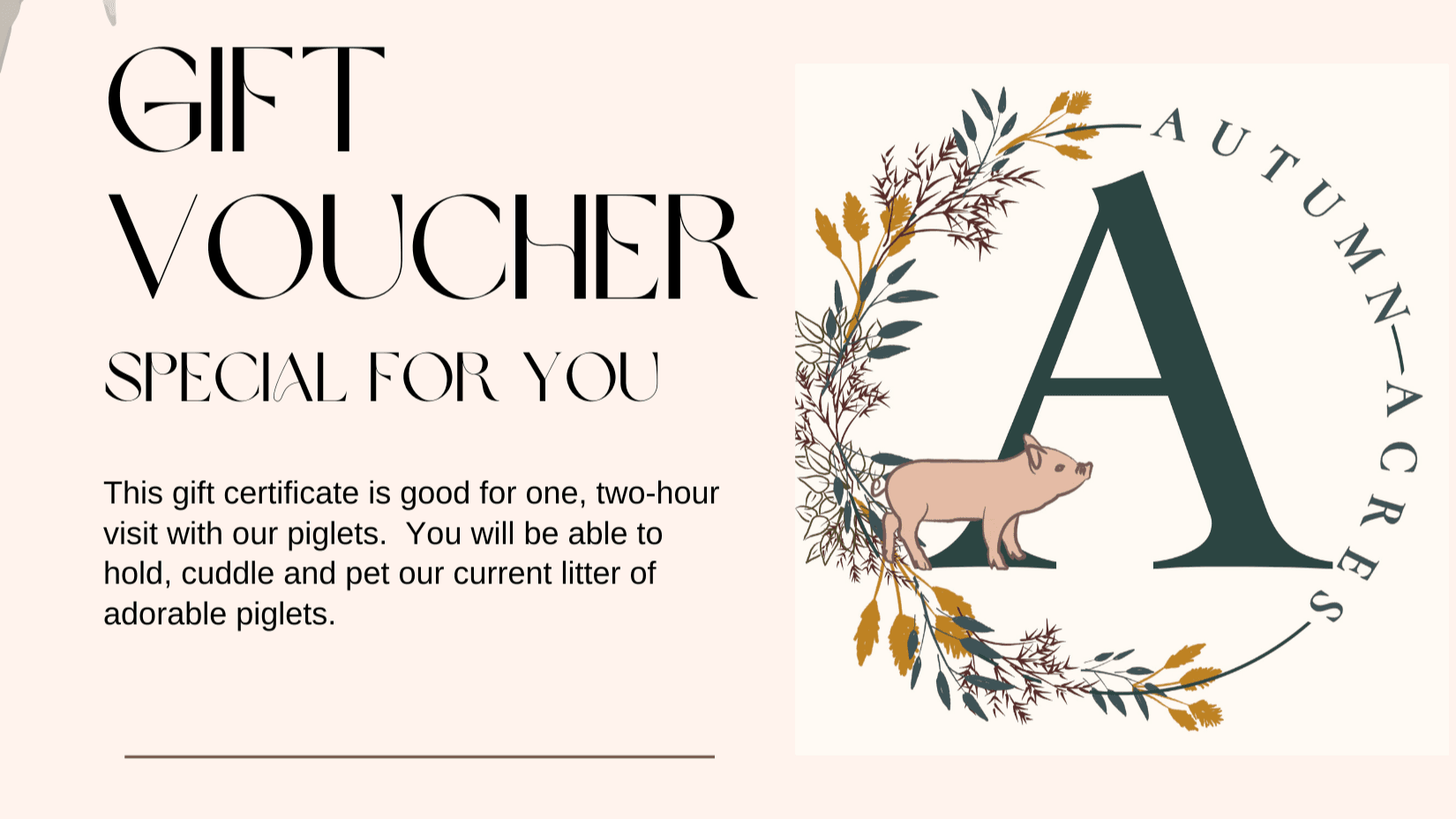 Autumn Acres Gift Certificate