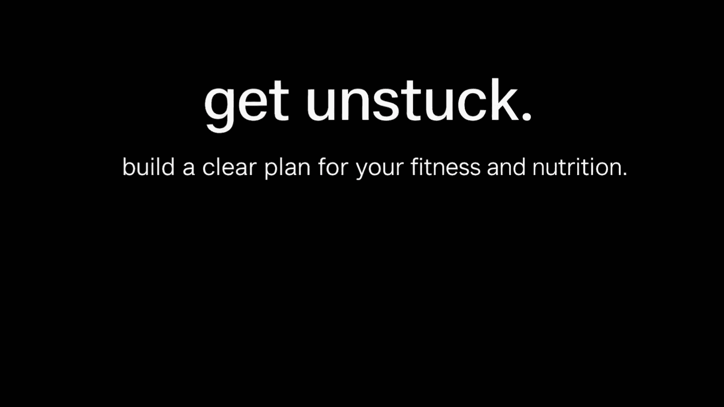 Get Unstuck: A 1:1 Fitness Strategy Session