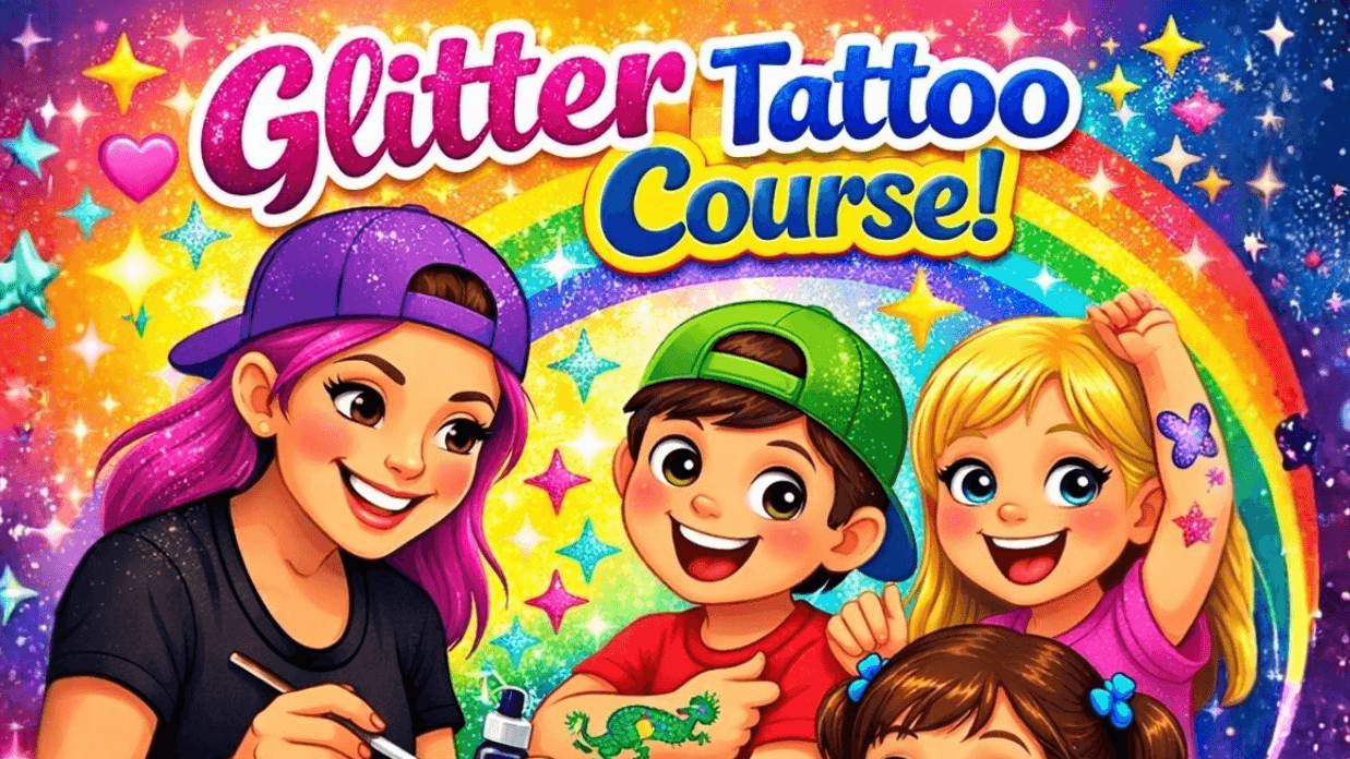 Glitter Tattoo Tutorial & Business ONLINE Course