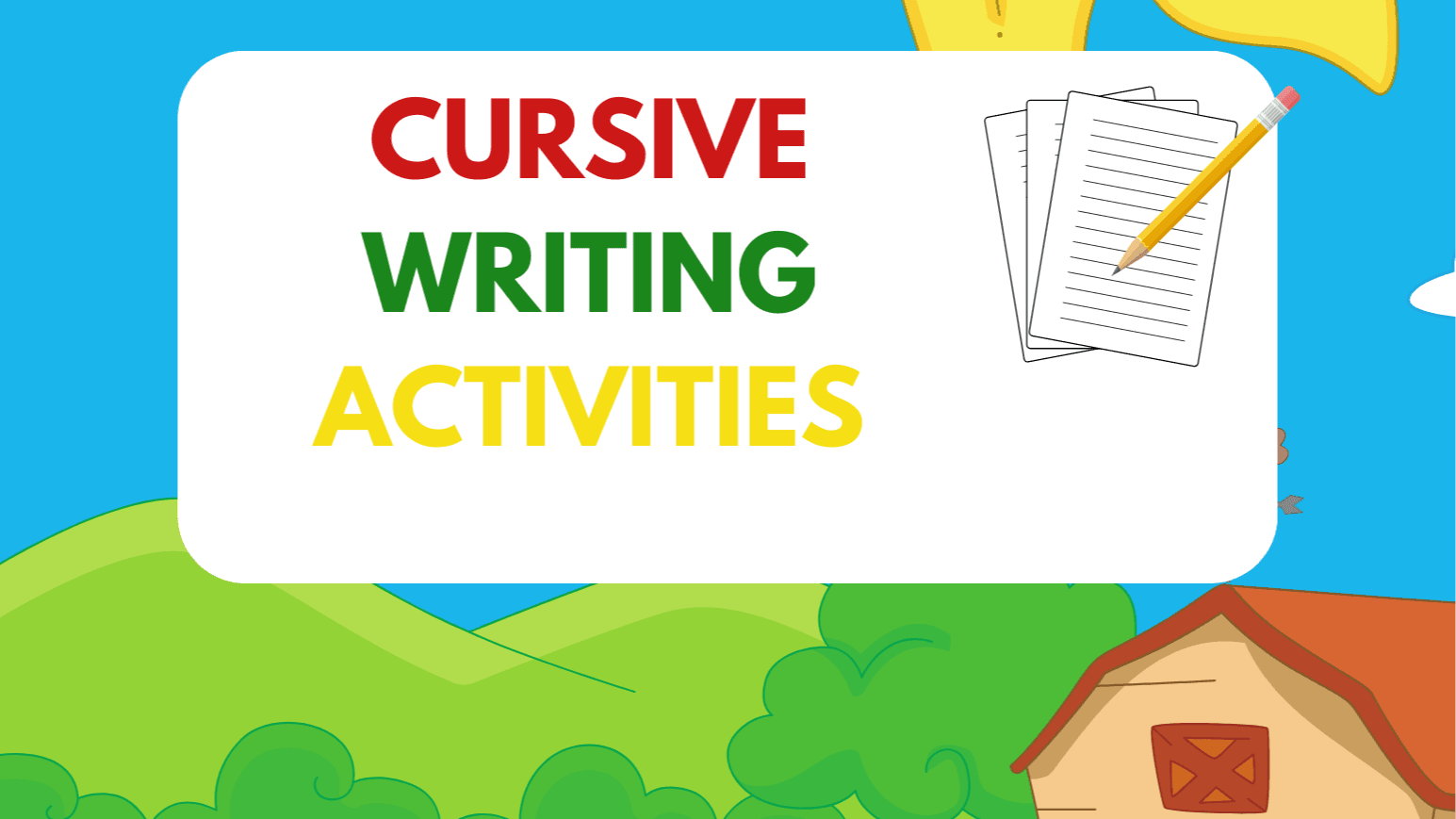 Get this FREE Kid's Cursive Writing Workbook Now!