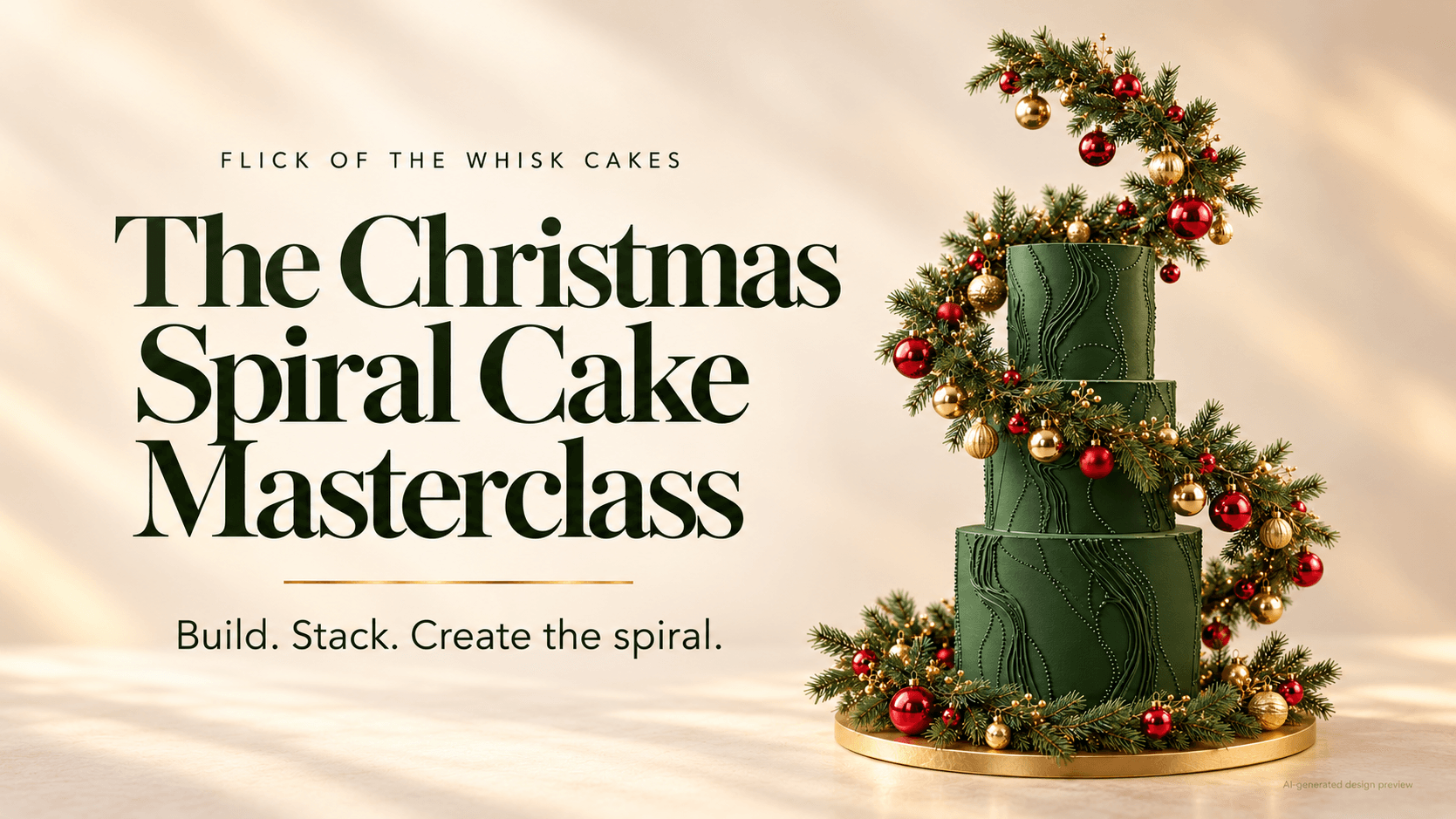 The Christmas Spiral Cake Masterclass 🎄