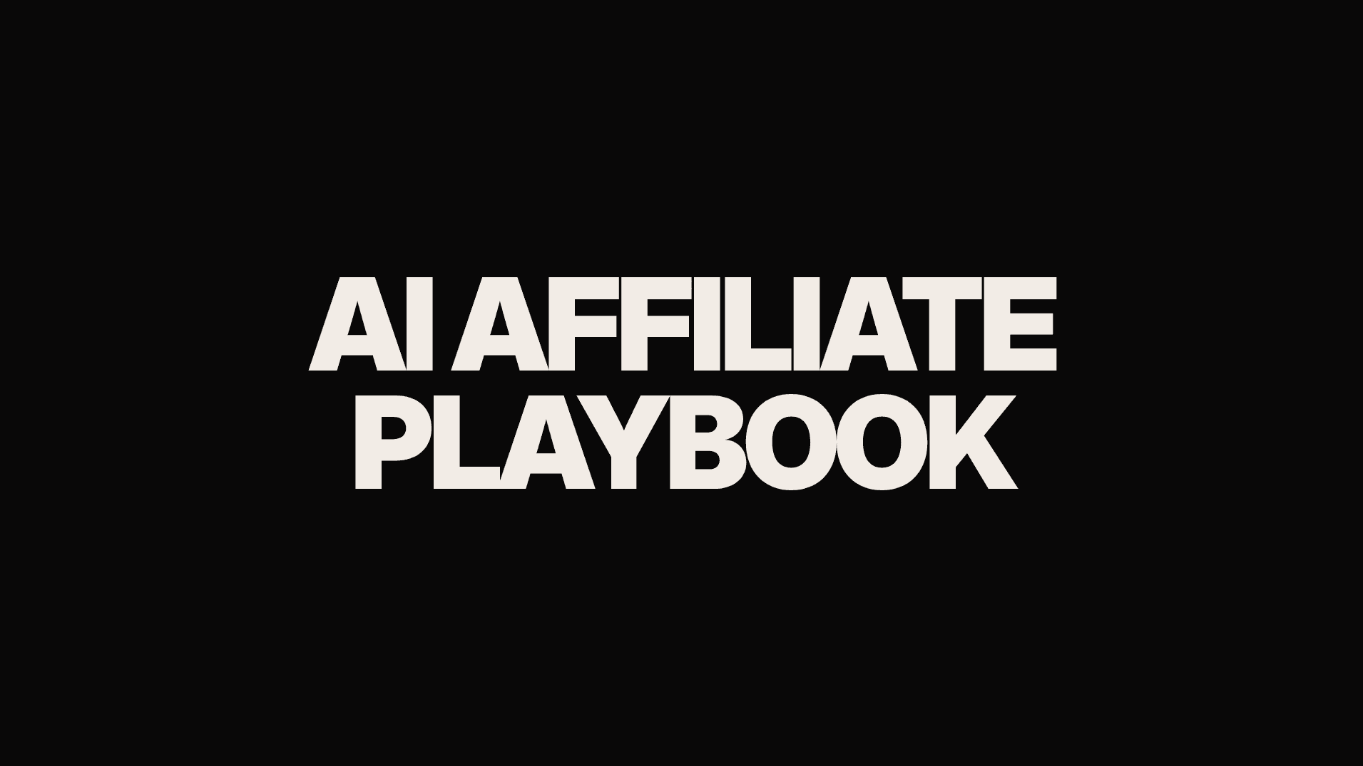AI Affiliate Playbook